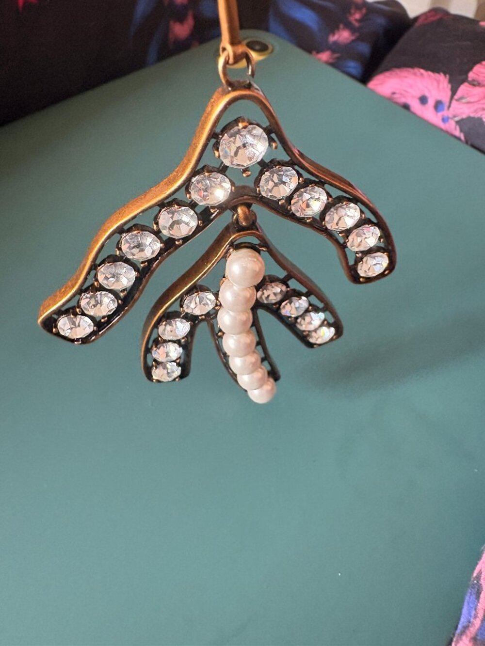 Celine Phoebe Philo Era Single Statement Earring Crystal Pearl Old Celine - Picture 5 of 7